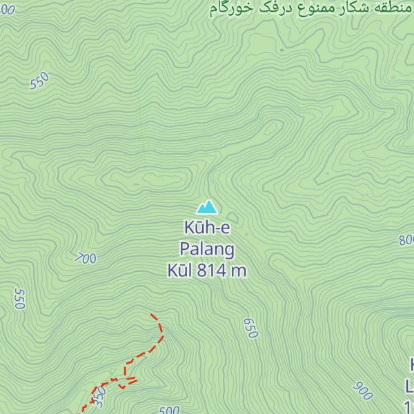 Map of Kūh-e Palang Kūl