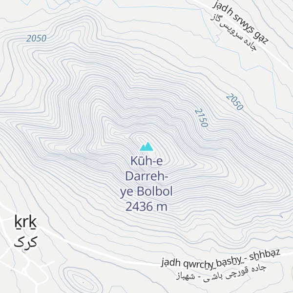Map of Kūh-e Darreh-ye Bolbol