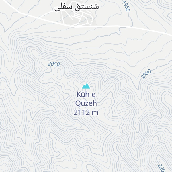 Map of Kūh-e Qūzeh