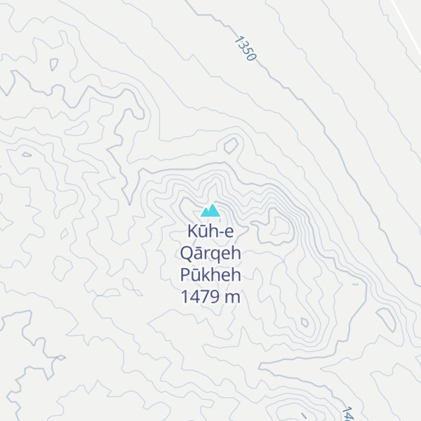 Map of Kūh-e Qārqeh Pūkheh