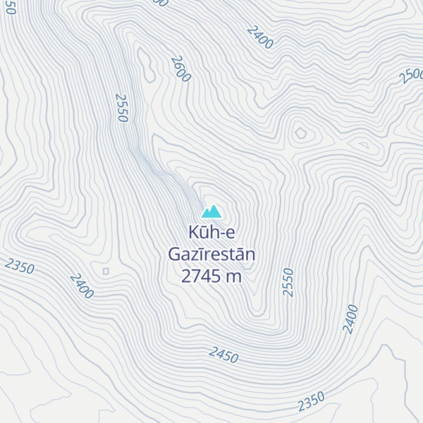 Map of Kūh-e Gazīrestān