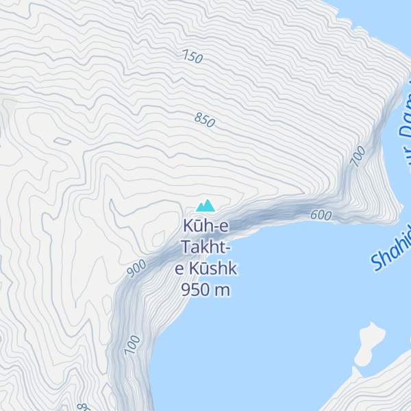 Map of Kūh-e Takht-e Kūshk
