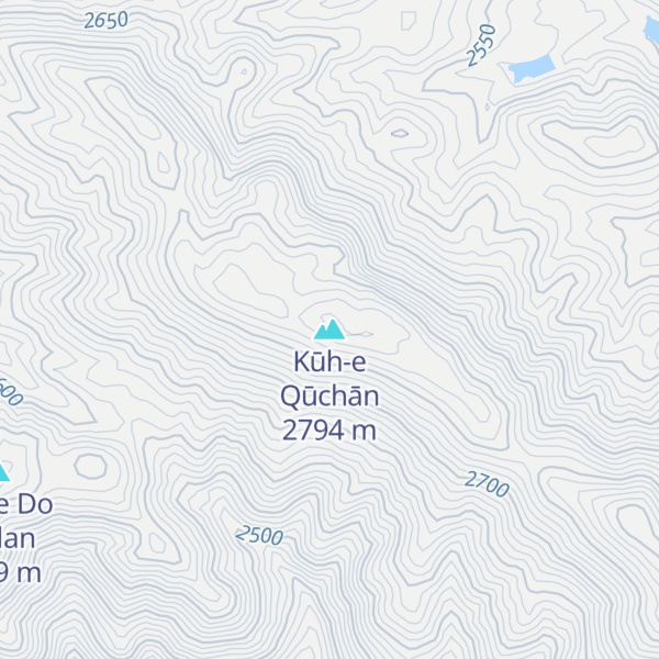 Map of Kūh-e Qūchān