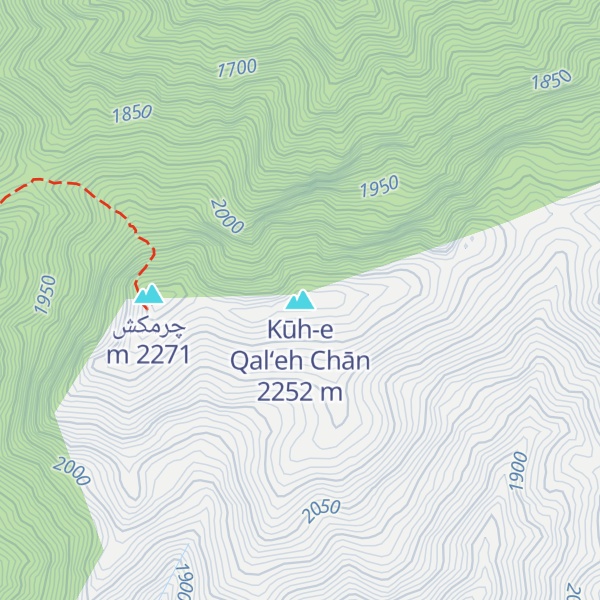 Map of Kūh-e Qal‘eh Chān