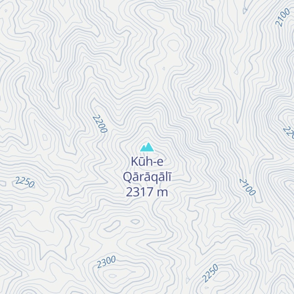 Map of Kūh-e Qārāqālī