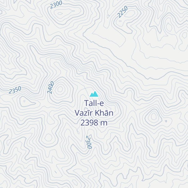 Map of Tall-e Vazīr Khān