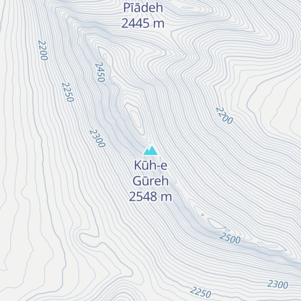 Map of Kūh-e Gūreh