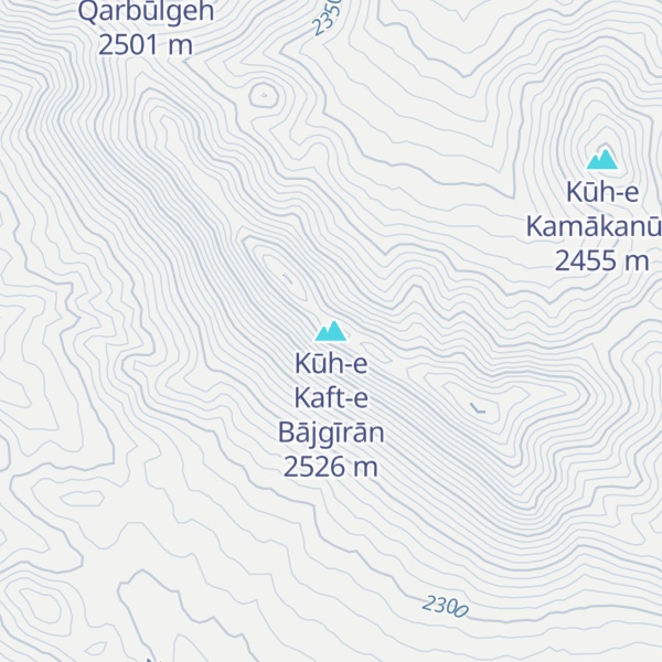 Map of Kūh-e Kaft-e Bājgīrān