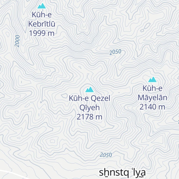 Map of Kūh-e Qezel Qīyeh