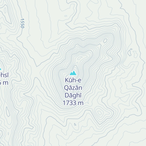 Map of Kūh-e Qāzān Dāghī