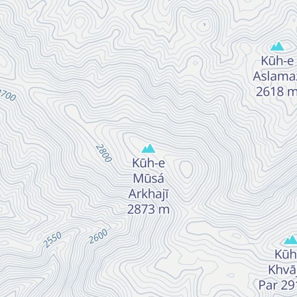 Map of Kūh-e Mūsá Arkhajī