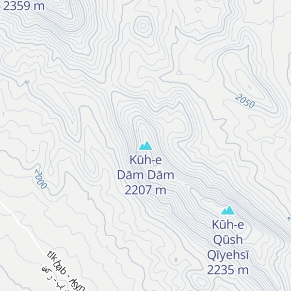 Map of Kūh-e Dām Dām