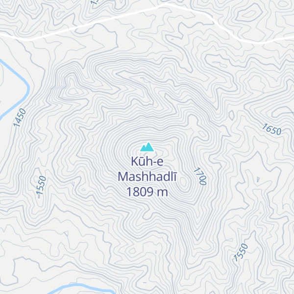 Map of Kūh-e Mashhadlī
