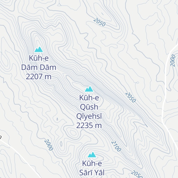 Map of Kūh-e Qūsh Qīyehsī