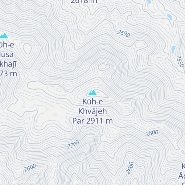 Map of Kūh-e Khvājeh Par