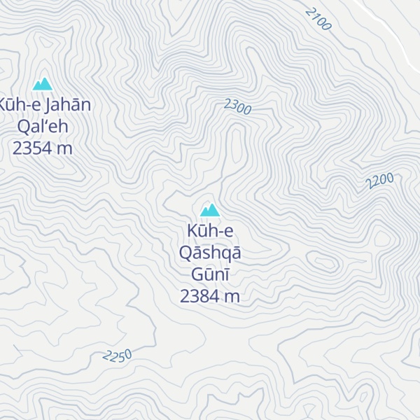 Map of Kūh-e Qāshqā Gūnī