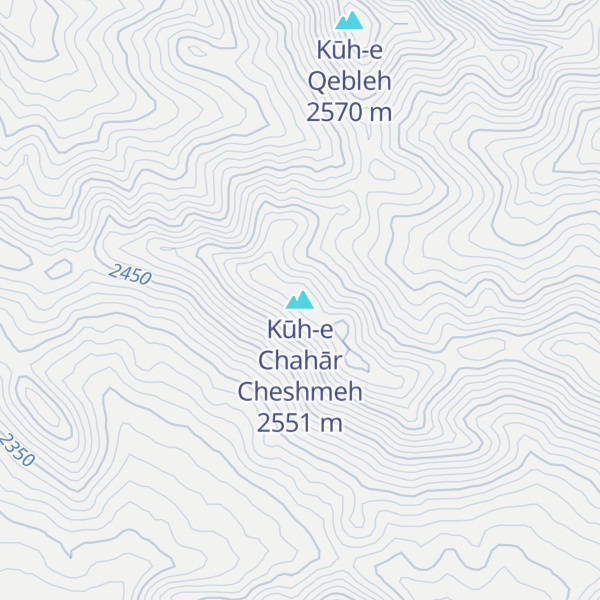 Map of Kūh-e Chahār Cheshmeh