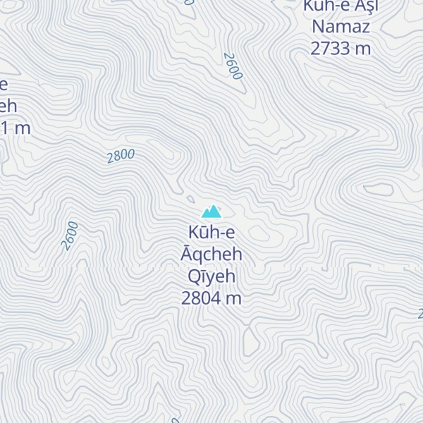 Map of Kūh-e Āqcheh Qīyeh