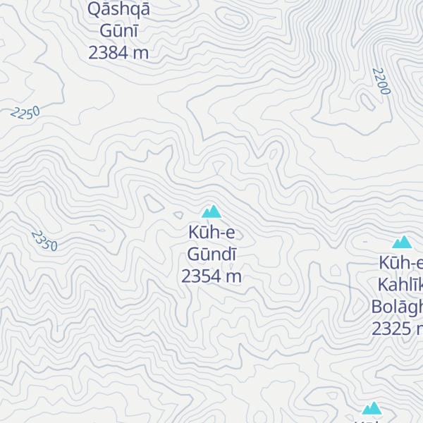 Map of Kūh-e Gūndī