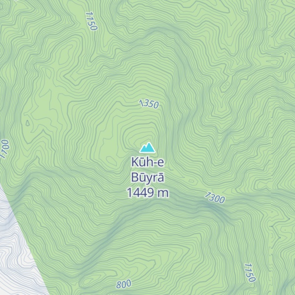 Map of Kūh-e Būyrā