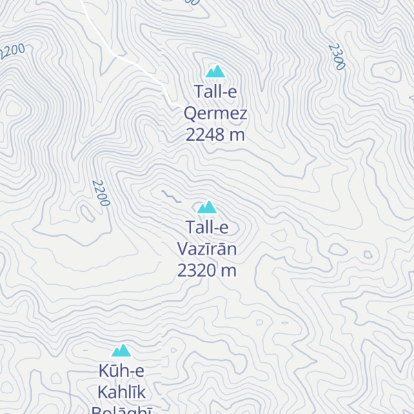 Map of Tall-e Vazīrān
