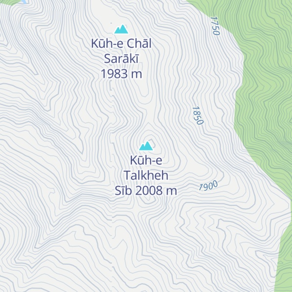 Map of Kūh-e Talkheh Sīb