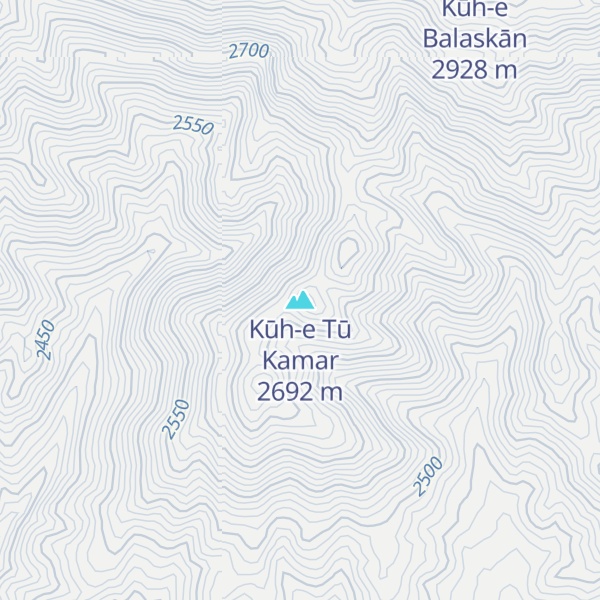 Map of Kūh-e Tū Kamar