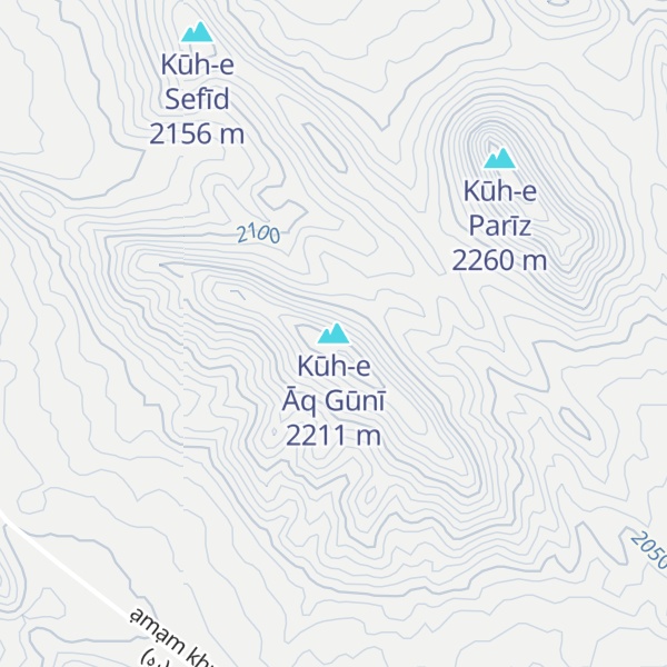 Map of Kūh-e Āq Gūnī