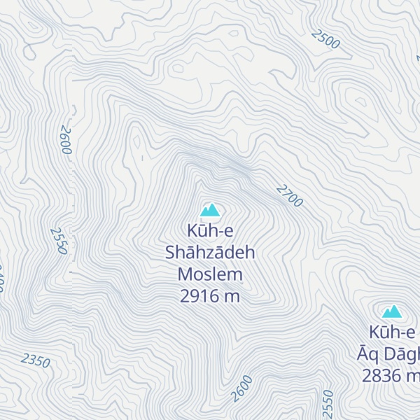 Map of Kūh-e Shāhzādeh Moslem