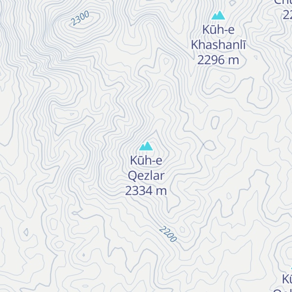 Map of Kūh-e Qezlar