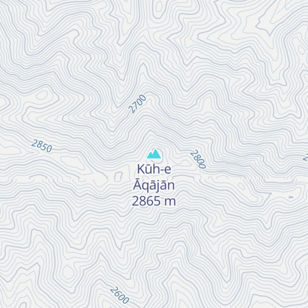 Map of Kūh-e Āqājān