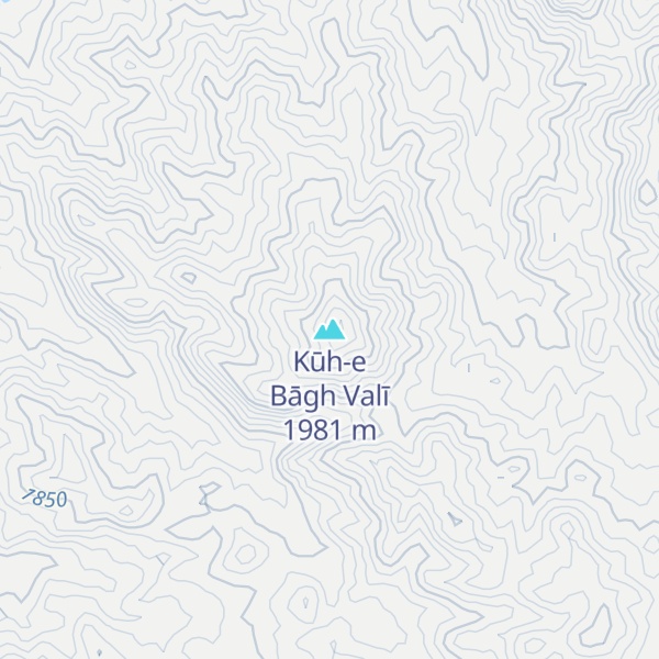 Map of Kūh-e Bāgh Valī