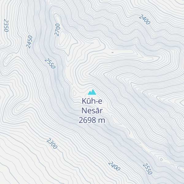 Map of Kūh-e Nesār