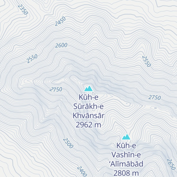 Map of Kūh-e Sūrākh-e Khvānsār