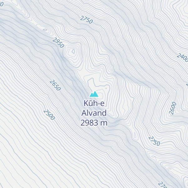 Map of Kūh-e Alvand