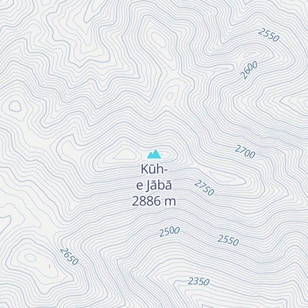 Map of Kūh-e Jābā
