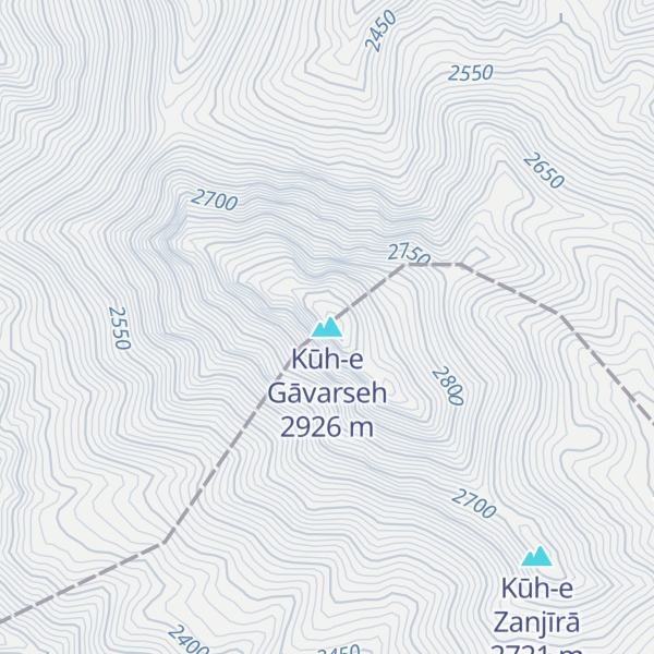 Map of Kūh-e Gāvarseh