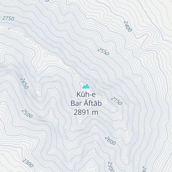 Map of Kūh-e Bar Āftāb