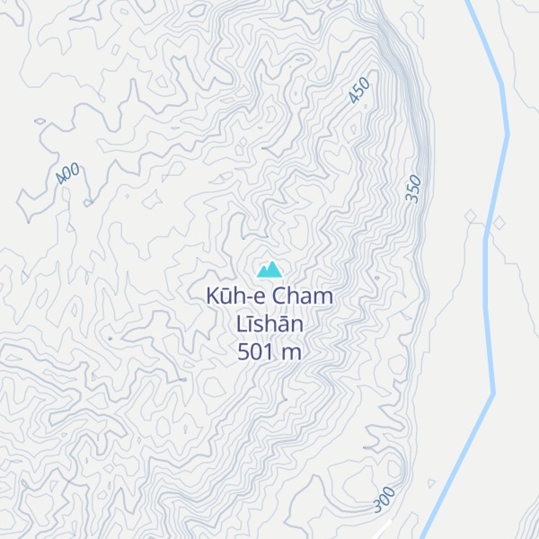 Map of Kūh-e Cham Līshān