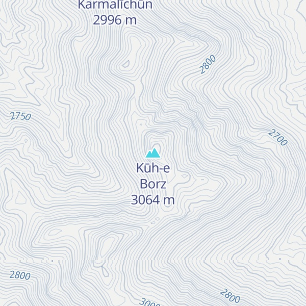 Map of Kūh-e Borz