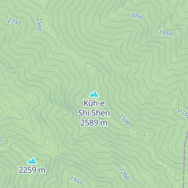 Map of Kūh-e Shī Shen