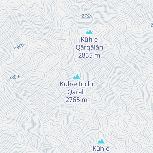 Map of Kūh-e Īnchī Qārah