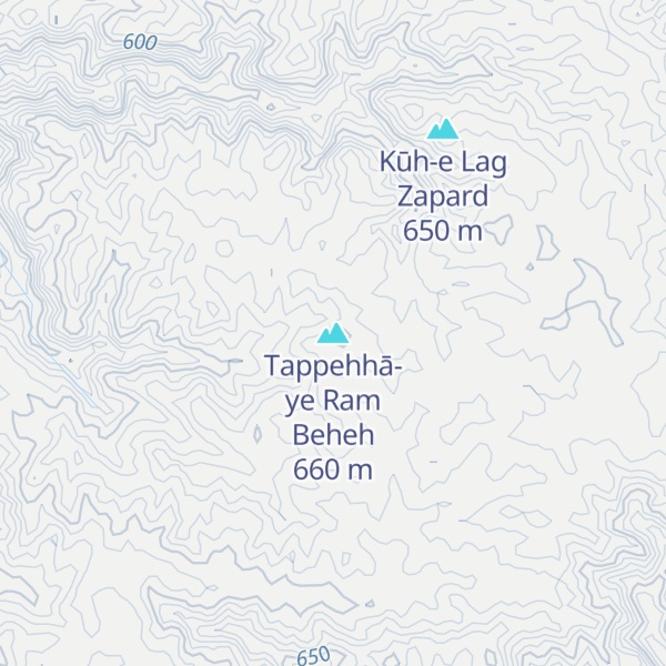 Map of Tappehhā-ye Ram Beheh