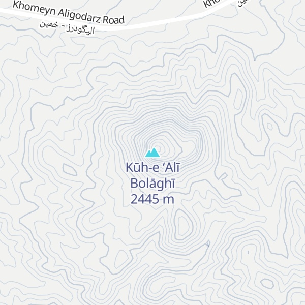 Map of Kūh-e ‘Alī Bolāghī