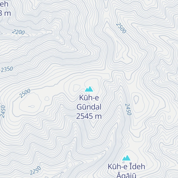 Map of Kūh-e Gūndal