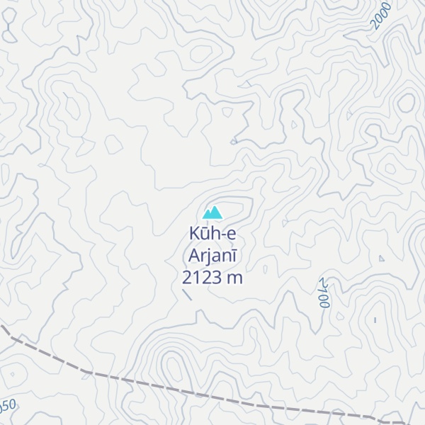 Map of Kūh-e Arjanī
