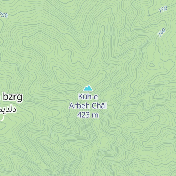 Map of Kūh-e Arbeh Chāl