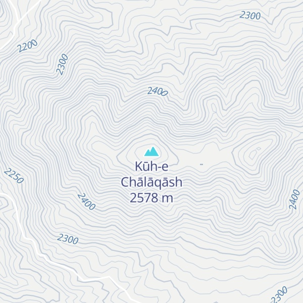 Map of Kūh-e Chālāqāsh