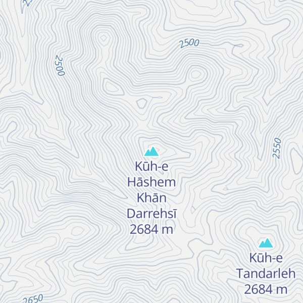Map of Kūh-e Hāshem Khān Darrehsī