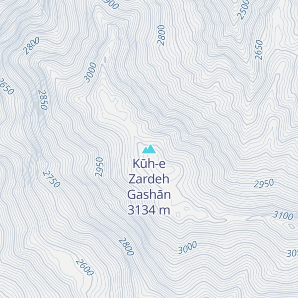 Map of Kūh-e Zardeh Gashān